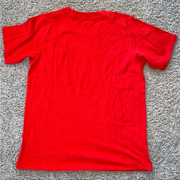 J Crew T-Shirt Red with Leopard Cheetah Animal Heart Size Medium - Picture 7 of 8